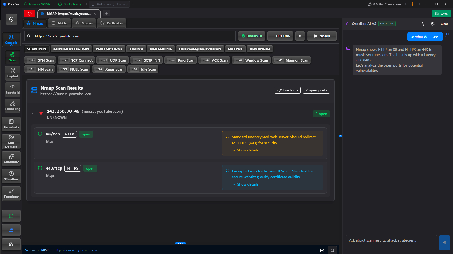 Osecbox interface